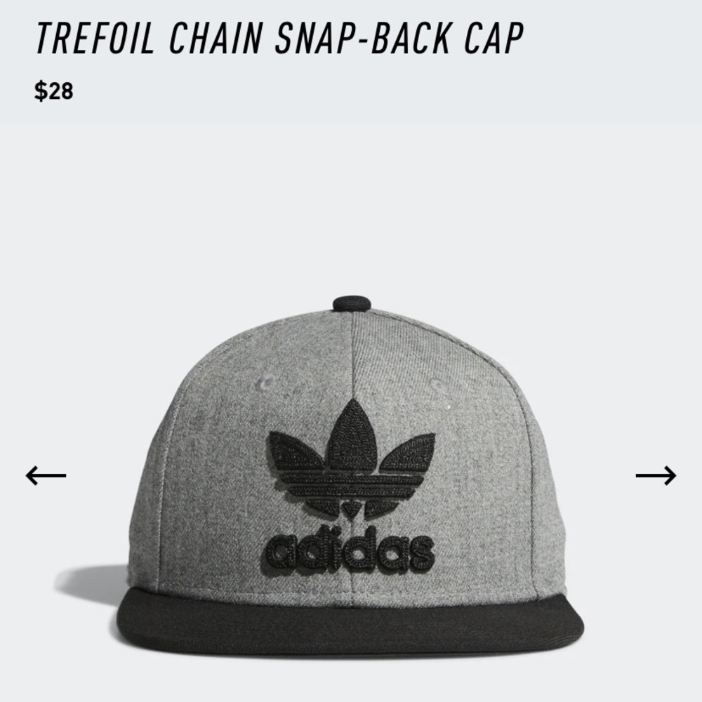 Adidas Hat with Embroidered Trefoil Logo